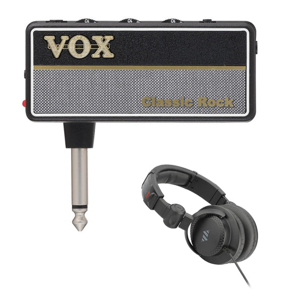 VOX amPlug G2 Classic Rock Headphone Guitar Amp with HPC-A30-MK2 Studio Monitor Headphones Bundle