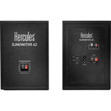 Hercules DJMonitor 42-4" Active Multimedia Speakers (Pair) with Isolation Pad (Small, Pair) & Stereo Male RCA Y-Cable 3' Bundle
