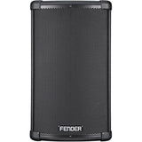 Fender Fighter 10" 2-Way 1300 Watts Powered Speaker (Pair) Bundle with Auray SS-47S-PB Steel Speaker Stands with Carrying Case and 2x XLR-XLR Cables