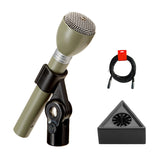 Electro-Voice 635A Classic Omnidirectional Handheld ENG Microphone (Beige) with Mic Flag & XLR-XLR Cable Bundle