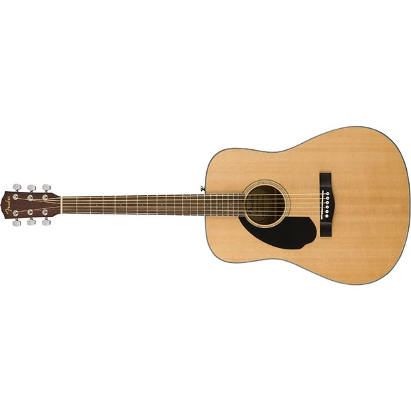 Fender CD-60S Dreadnought Acoustic Guitar, Walnut Fingerboard, Natural, Left-Hand