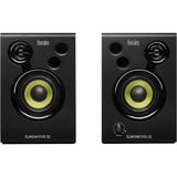 Hercules DJMonitor 32-3" Active Multimedia Speakers (Pair) with Small Isolation Pad (2) & Stereo Male RCA Y-Cable 3' Bundle