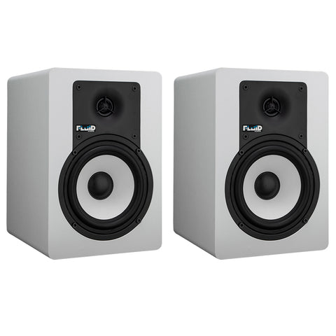 Fluid Audio C5 Bluetooth (Pair) Active Studio Monitors with Bluetooth, White