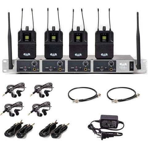 CAD GXLIEM4 Quad-Mix In-Ear Wireless Monitoring System (T: 902 to 928 MHz)