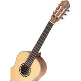 Ortega Guitars 6 String Family Series 3/4 Size Nylon Classical Guitar with Bag, Right-Handed, Spruce Top-Natural-Satin, (R121-3/4)