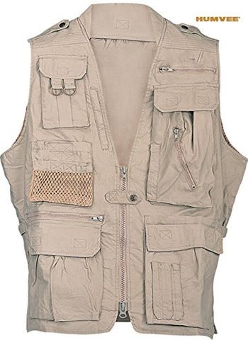 Humvee Photo Safari Vest, Khaki