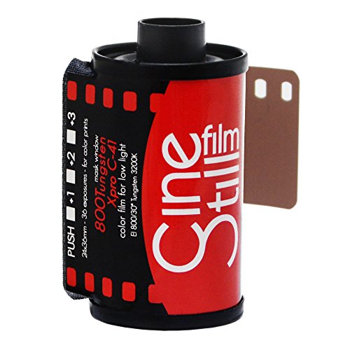 CineStill Film 800135 800 Tungsten High Speed (ISO 800) Color Film, 36 Exposures 135 DX Coded