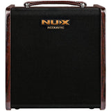 NUX Stageman II AC-80 Bluetooth Portable Acoustic Guitar Amplifier Bundle with Polsen HPC-A30-MK2 Studio Monitor Headphones, Kopul 10' Instrument Cable, and Fender 12-Pack Picks