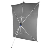 Savage 5x7' Gray Background Backdrop Travel Kit w/ Aluminum Stand & Carry Bag