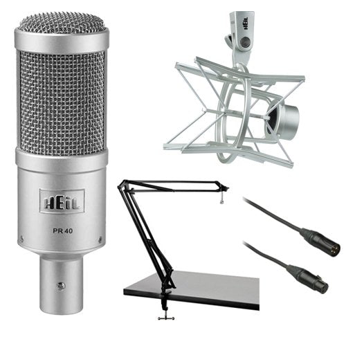 Heil Sound PR 40 Dynamic Cardioid Studio Microphone Bundle