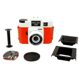 Holga 120N Plastic Medium Format Film Camera (Red/White) Bundle with Ilford HP5 Plus Black and White Negative Film ISO 400 (120 Roll Film)