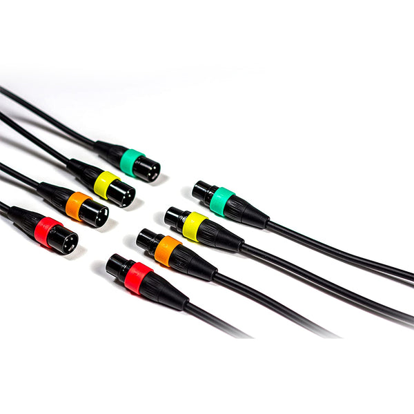 Zoom XLR-4CCP XLR Microphone Cables with Color ID Rings (8', 4-Pack)