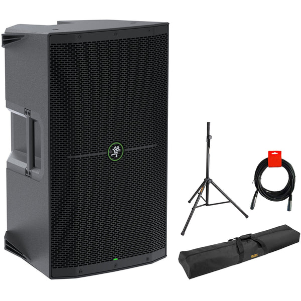 Mackie Thump212 1400W 12" Powered PA Loudspeaker System Bundle with Auray Speaker Stand and 51" Stand Bag plus 20" XLR-XLR Cable