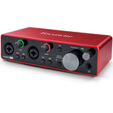 Focusrite Scarlett 2i2 3rd Gen USB Audio Interface Bundle with MXL 550/551 Ensemble Kit (Red), RF-X Reflexion Filter X (Red), and Filter Tripod Mic Stand