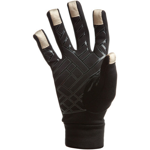 Freehands Power Stretch 5 Finger Liner, Unisex Large Black