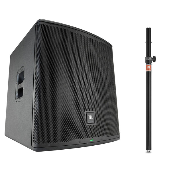 JBL EON718S 1500W 18" Powered Subwoofer with Bluetooth Control and DSP Bundle with JBL Professional Manual Assist Speaker Pole with M20 Thread (JBLPOLE-MA)