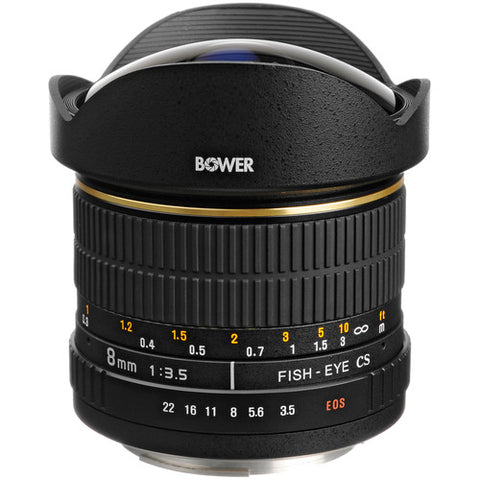 Bower SLY 358C 8mm f/3.5 Fisheye Lens for Canon APS-C EOS Cameras
