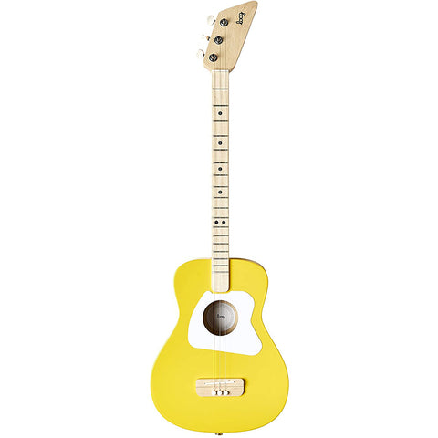 Loog 3 String Pro Acoustic Guitar and Accompanying App for Children, Teens and Beginners - Yellow