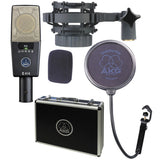 AKG Pro Audio C414 XLS Instrument Condenser Microphone, Multipattern Bundle with Sony MDR-7506 Headphones and Auray TT-ISO Microphone Stand