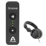 Apogee GROOVE Portable USB DAC and Headphone Amplifier Bundle with Polsen HPC-A30-MK2 Studio Monitor Headphones