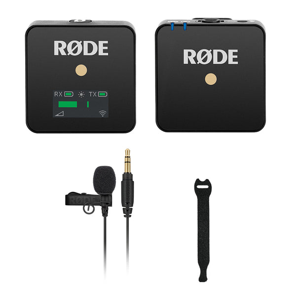 Rode Wireless GO Compact Digital Wireless Microphone System (Black) with Rode Lavalier GO Mic & 10-Pack Straps Bundle