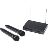 Samson Stage 212 Handheld Dual-Channel Wireless System with (2) Q6 Dynamic Microphones (E Band), Black (SWS212HH-E)