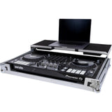 Headliner Flight Case with Laptop Platform for Pioneer DDJ-FLX10 and DDJ-1000SRT (Silver and Black)