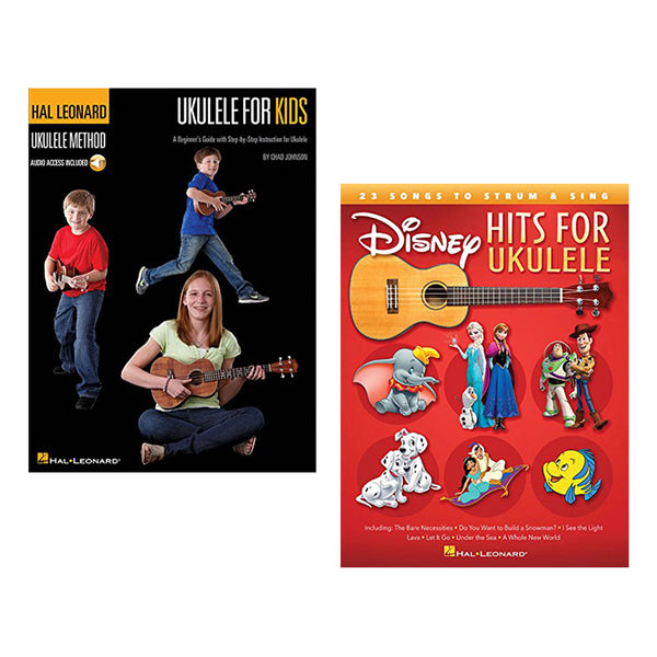 Ukulele for Kids The Hal Leonard Ukulele Method: A Beginner's Guide with Step-by-Step Instruction for Ukulele with Disney Hits for Ukulele: 23 Songs to Strum & Sing Bundle