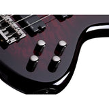 Schecter Stiletto Extreme-4 Bass Guitar (4 String, Black Cherry) Bundle with Ultimate Support Pro Guitar Stand, Guitar Strap and Classic Guitar Pick (10-Pack)