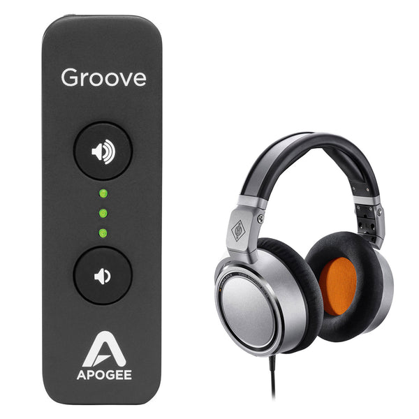 Apogee Electronics Groove USB DAC and Headphone Amplifier Bundle with Neumann NDH 20 Closed-Back Monitoring Professional Studio Headphones