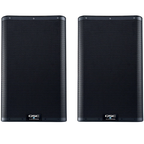 QSC K10.2 Active 10" Powered 2000 Watt PA Loudspeaker (Pair) Bundle