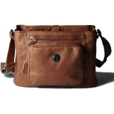 compagnon The Medium Messenger Leather Camera Bag (Light Brown)