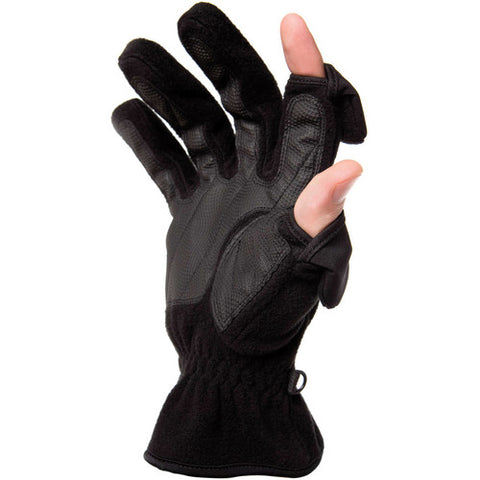 Freehands Ladies Fleece Gloves - Black, Large