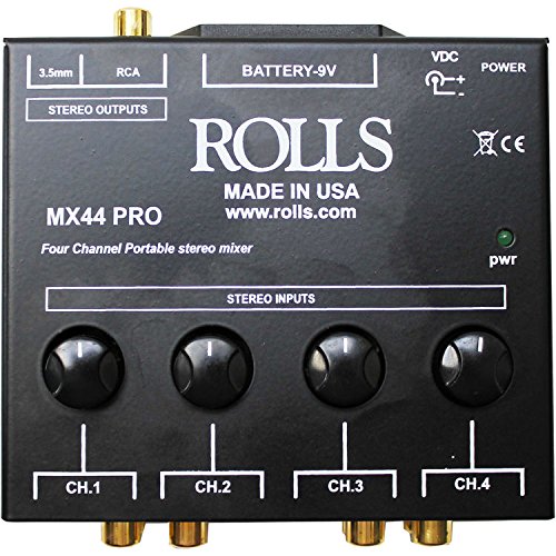 Rolls MX44 Pro 4-Channel Stereo RCA & 1/8" Mixer
