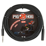 Pig Hog Solutions - 25ft Headphone Extension Cable, 1/4", Black Woven (2-pack)