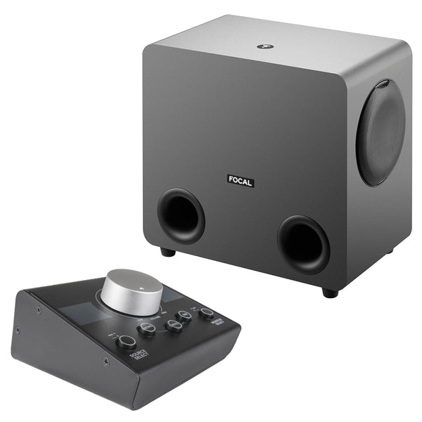 Focal Sub One Active Dual 8" Subwoofer Bundle with Mackie Big Knob Studio Monitor Controller