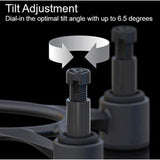 IsoAcoustics Aperta Series Isolation Speaker Stands with Tilt Adjustment: Aperta300 (11.8" x 7.9") Black (Single)