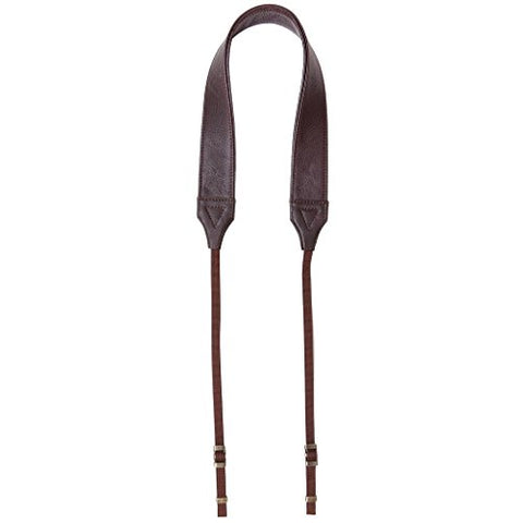 Cecilia Gallery Leather Strap with Nylon Tab for DSLR Cameras with Attached Lens, Brown