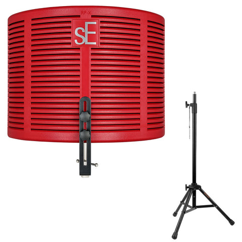 sE Electronics RF-X Reflexion Filter X (Red) Bundle with Auray RFMS-580 Reflection Filter Mic Stand