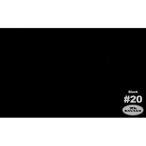 Savage Widetone Seamless Background Paper (#20 Black, 86" x 36')