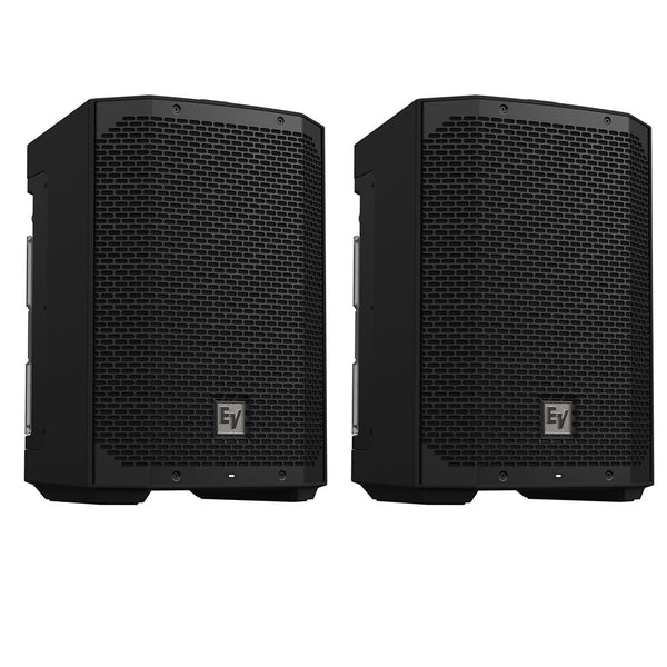 Electro-Voice EVERSE 8 8" Powered Loudspeaker with Bluetooth, Black (Pair) Bundle