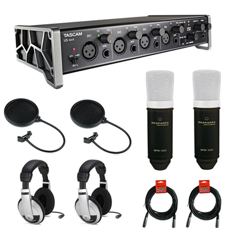 Tascam US-4x4 4-Channel USB Audio Interface Kit Bundle