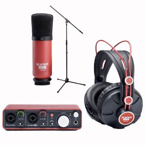 Focusrite Scarlett Studio w/ Mic Stand Producer Recording Package