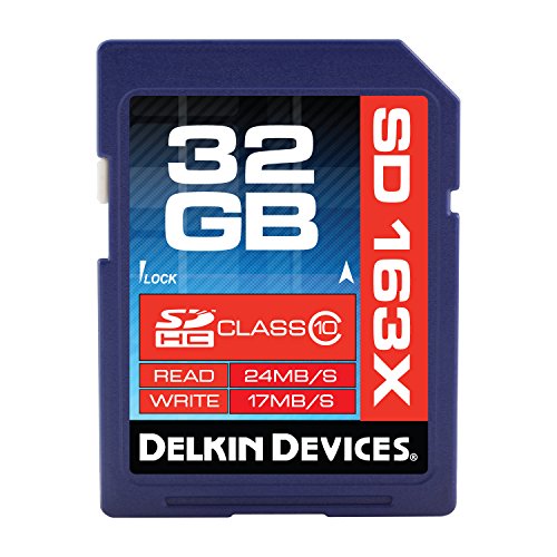 Delkin 32 GB Secure Digital (SD) PRO Class 10 163X Memory Card DDSDPRO3-32GB