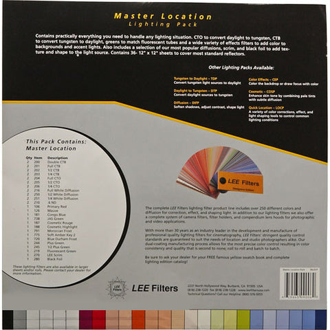LEE Filters Master Location Filter Pack - 36 Sheets (10 x 12")