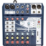 Soundcraft Notepad-8FX Small-Format Analog Mixing Console with Polsen HPC-A30 Monitor Headphones, Fastener Straps (10-Pack) & XLR Cable Bundle