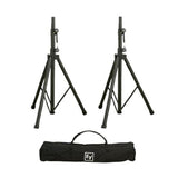 Electro-Voice EVERSE 8 8" Powered Loudspeaker with Bluetooth, Black (Pair) Bundle with Electro-Voice 2x TSS-1 Stands & Carrying Bag, Superlux Vocal Microphone, and 2x XLR-XLR Cable