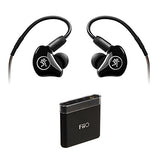 Mackie MP-220 Dual Dynamic Driver In-Ear Headphones with FiiO A1 Portable Headphone Amp