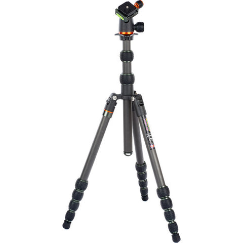 Carbon fiber, 23mm leg tube, 5-section tripod with BLACK AirHed Neo ballhead. (Black/Grey color)