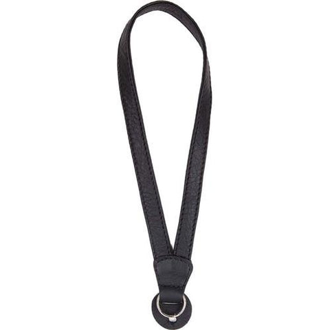 Cecilia Gallery Leather Ring End Camera Wrist Strap, Black